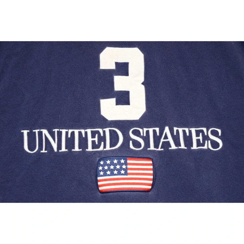 Polo Ralph Lauren Big Pony Polo Shirt Mens XL Navy Team USA Flag 3 United States